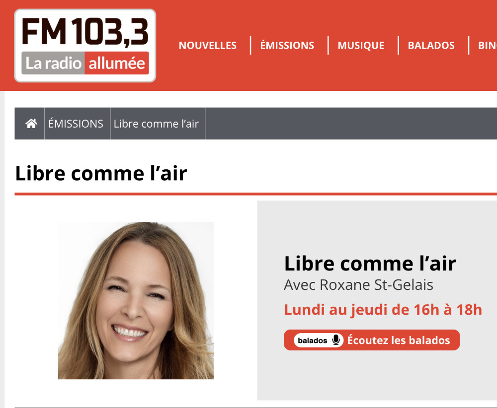 Capture Meltwater — Libre comme l'air, CHAA-FM 103,3 — 20 avril 2026
